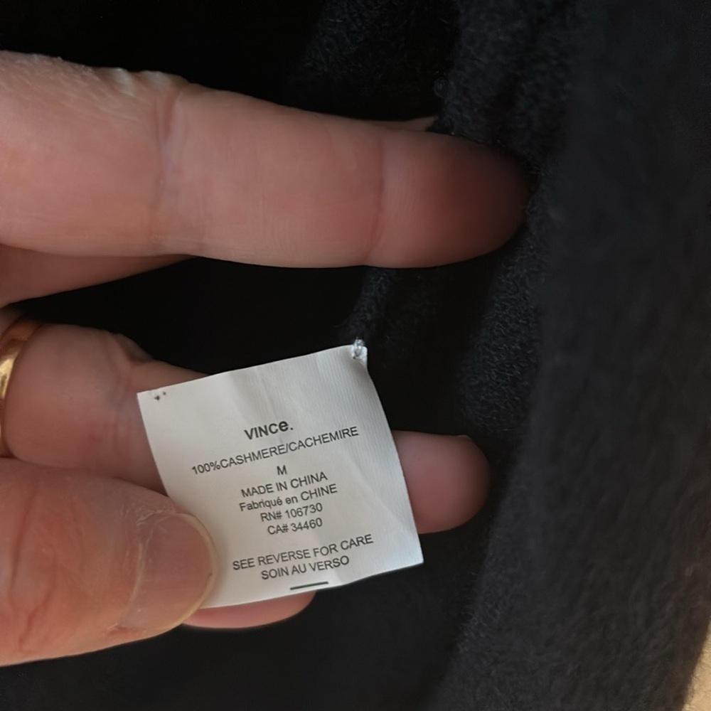 Vince Cashmere Women's Black Sweater Kimono Sleeves M - Picture 6 of 6
